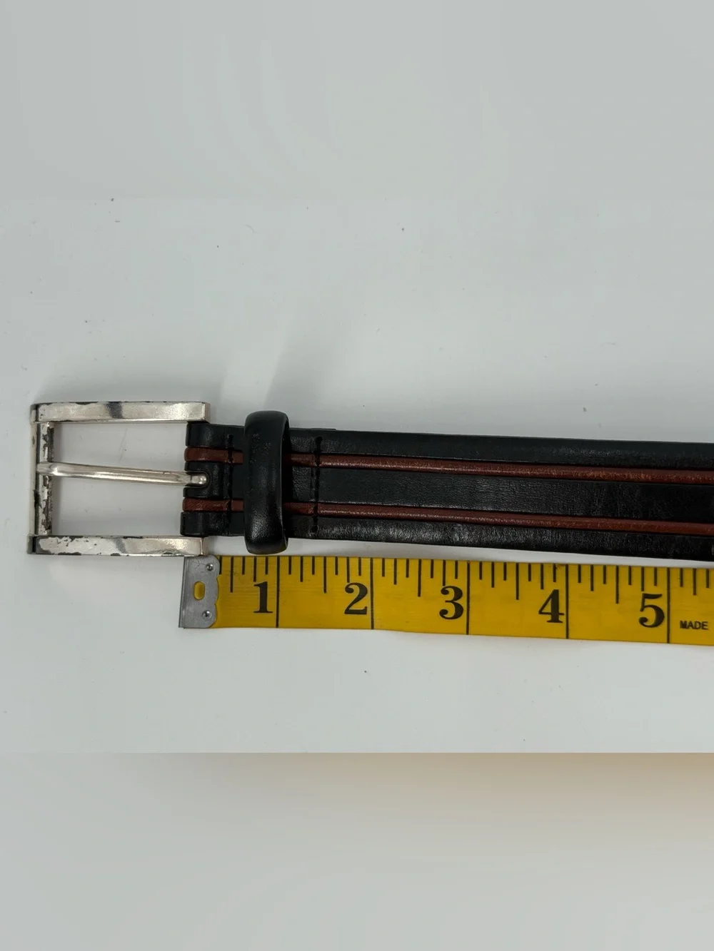 Brighton Vintage 2 Tone Leather Men’s Belt 36